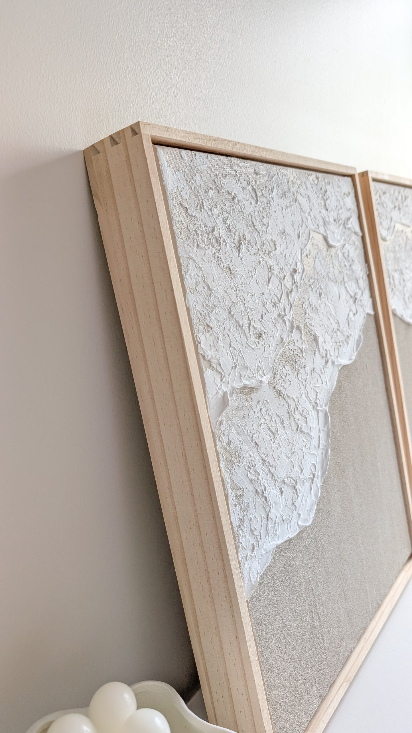 Ocean Waves Textured Wall Art – Coastal Sand Artwork 42x32cm each | Set of 2 | Coastal Collection |