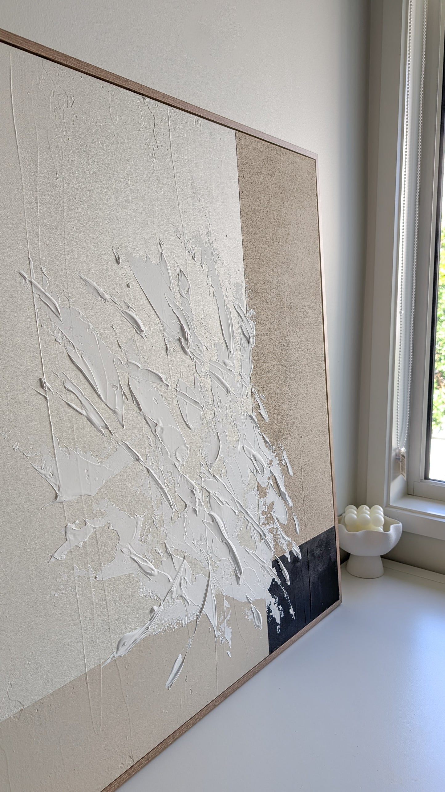 Minimalist Modern Abstract Wall Art | Large Artwork 80x80cm