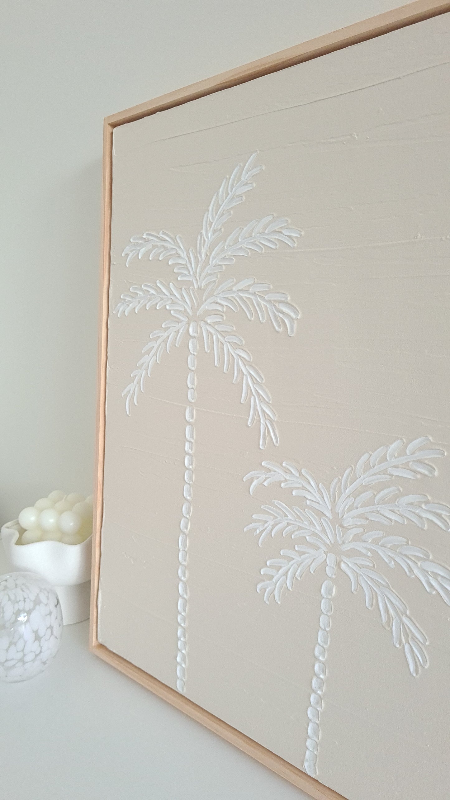 Textured Art Palm Tree Set of 2 Canvas Framed