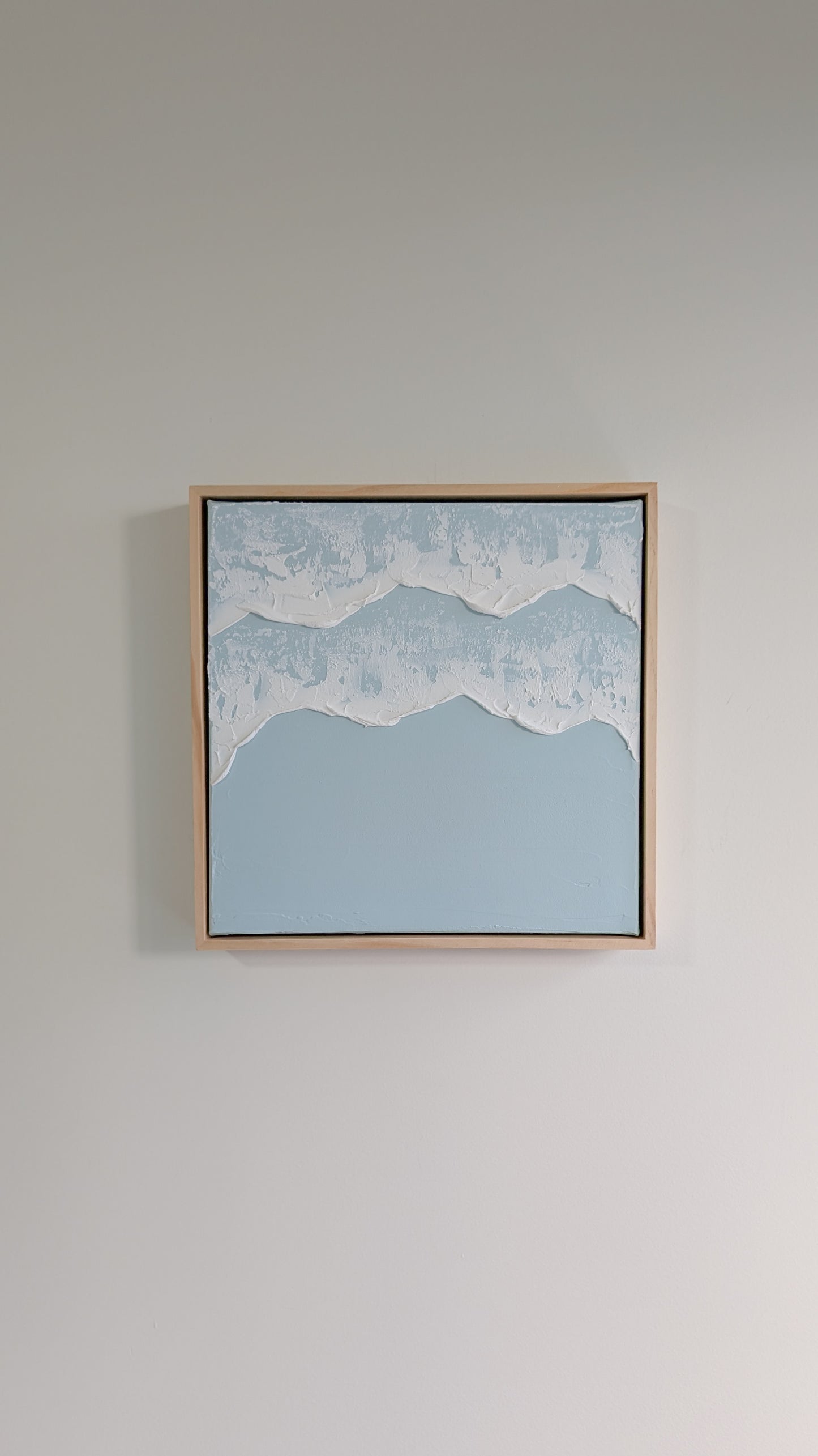 Textured Art Ocean Waves Wall Art Blue - 31.5x31.5cm | Coastal Collection |