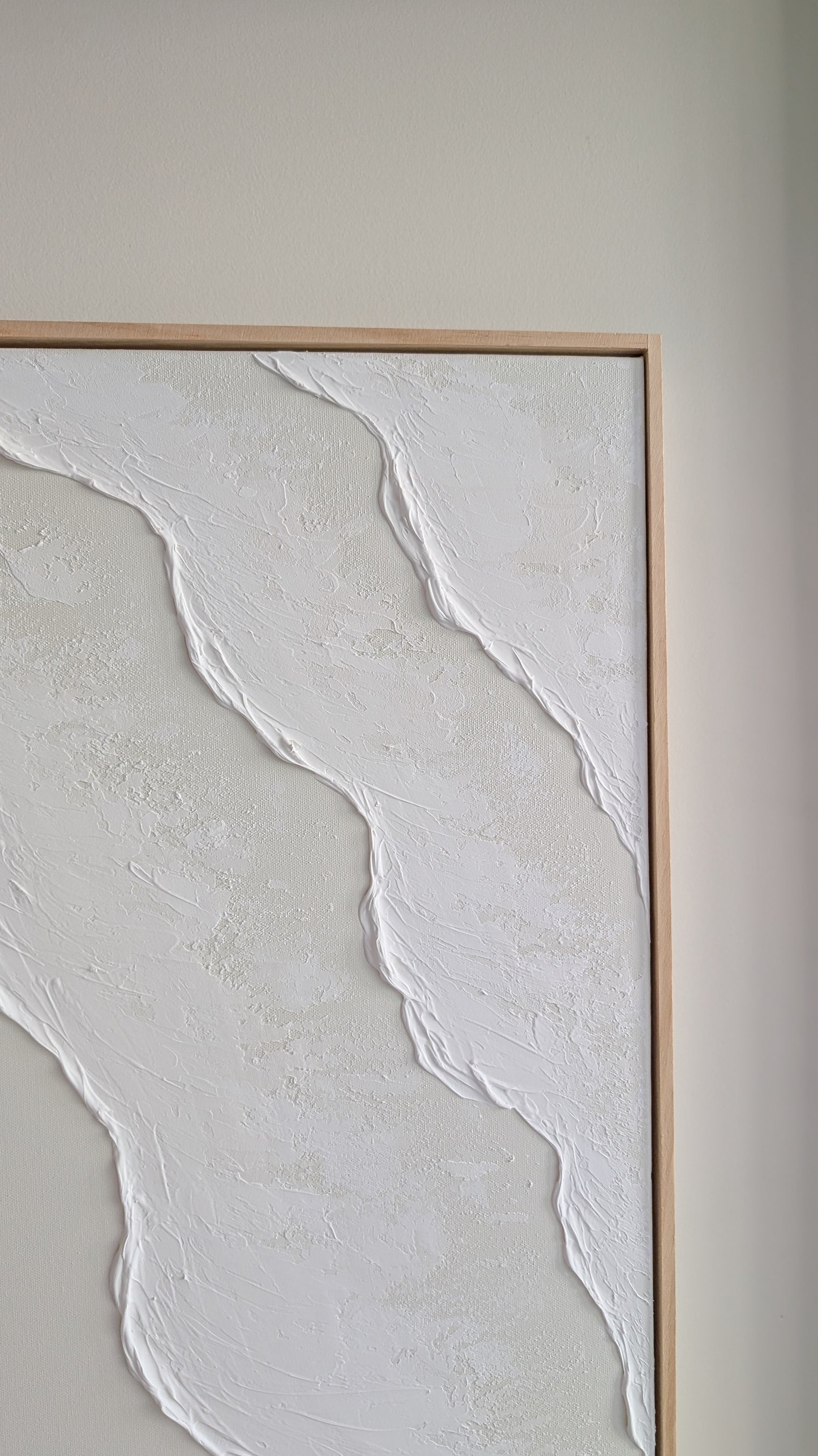 Large Ocean Waves Textured Art Coastal Wall Art – Beach House Artwork 82x62cm | Coastal Collection |