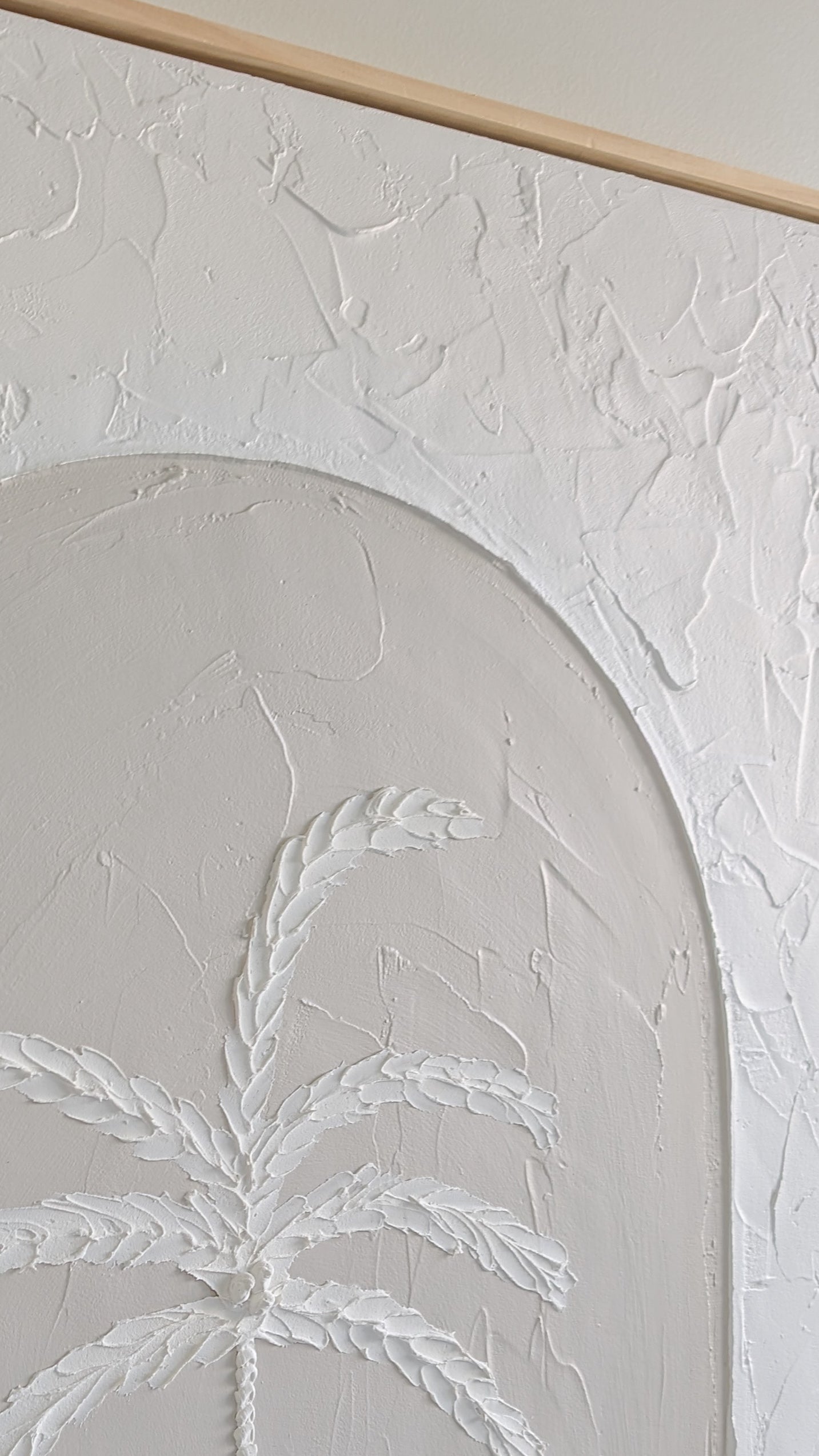 Textured Art Palm Tree Wall Art - Large Canvas - Coastal Beach House Artwork 82x62cm | Coastal Collection |