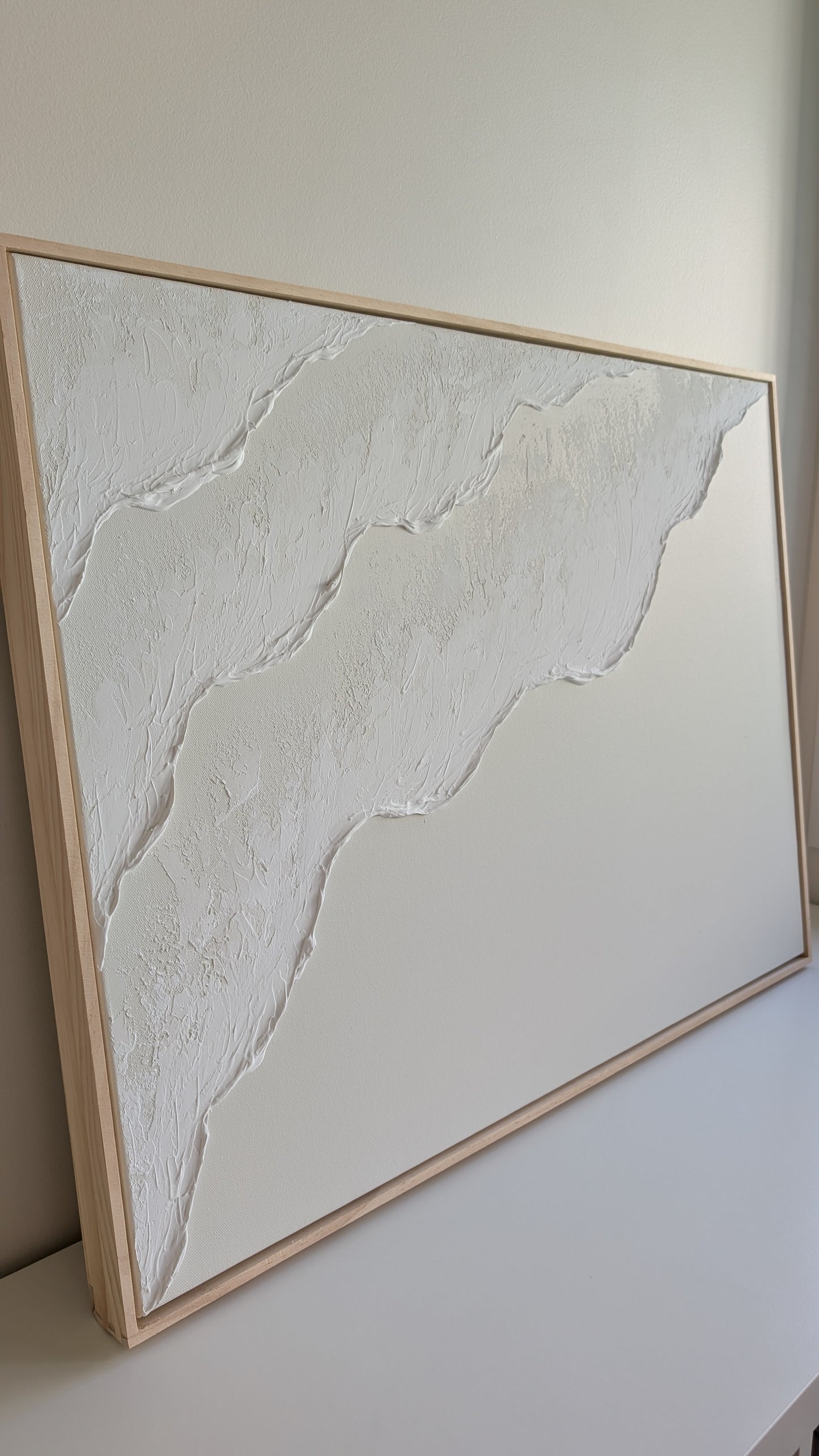 Large Ocean Waves Textured Art Coastal Wall Art – Beach House Artwork 82x62cm | Coastal Collection |