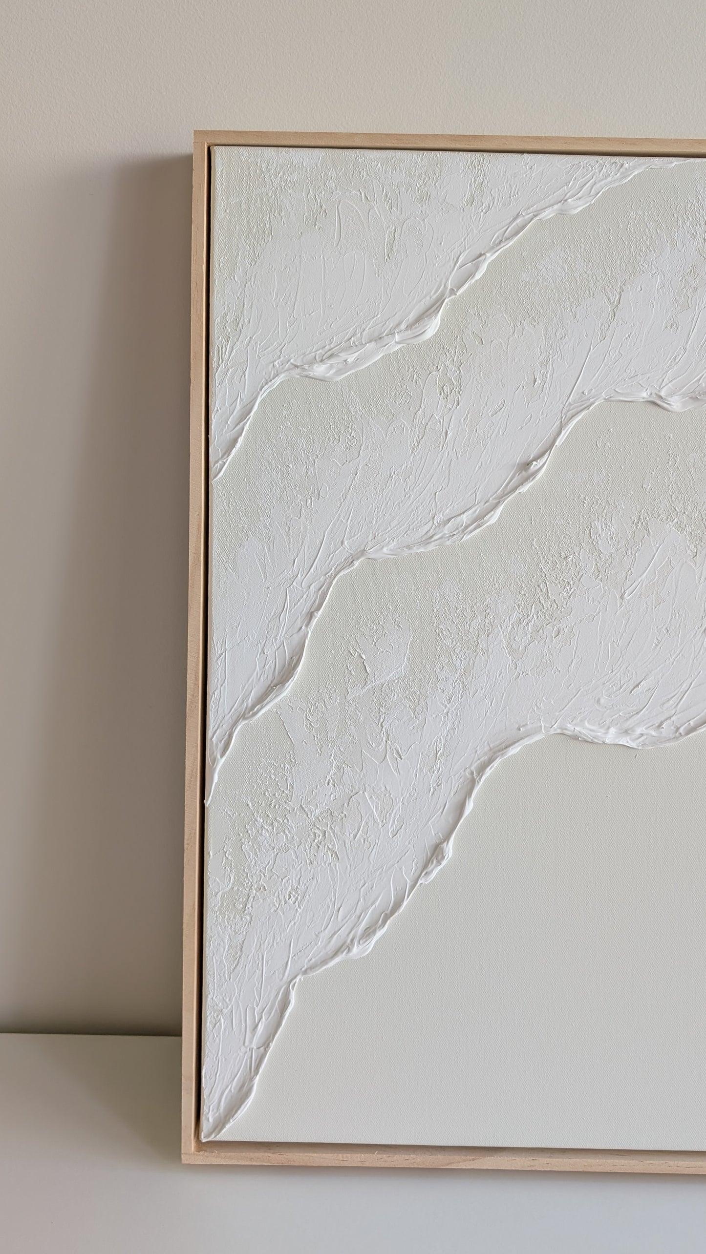 Large Ocean Waves Textured Art Coastal Wall Art – Beach House Artwork 82x62cm | Coastal Collection |